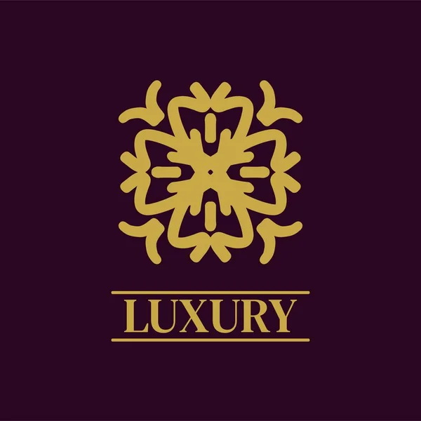 Mandala Logotipo Ornamento Geométrico Design Vetor Ícone Premium Elegante —  Vetores de Stock