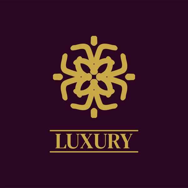 Mandala Logo Ornamento Geometrico Elegante Design Vettoriale Icona Premium — Vettoriale Stock