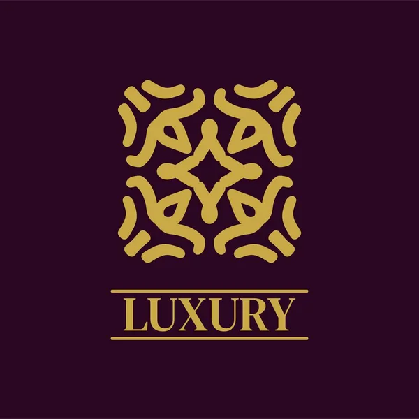 Mandala Geometric Ornament Logo Elegant Premium Icon Vector Design — Stock Vector
