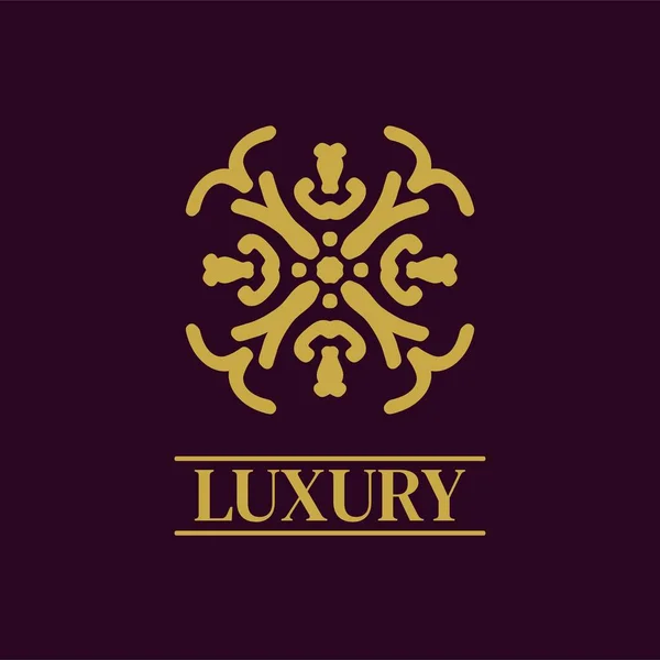 Mandala Geometrisk Prydnad Logotyp Elegant Premium Ikon Vektor Design — Stock vektor