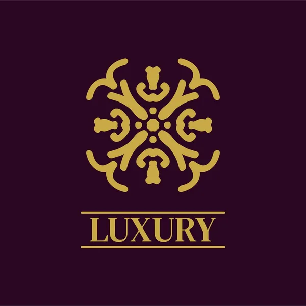 Mandala Logo Ornamento Geometrico Elegante Design Vettoriale Icona Premium — Vettoriale Stock