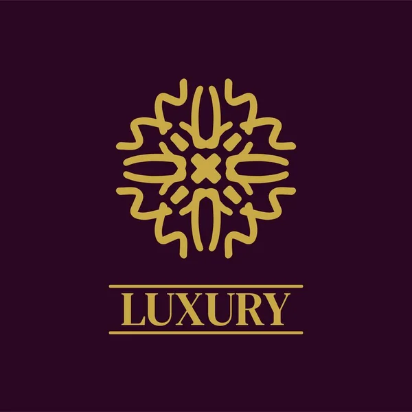 Mandala Geometrisk Ornament Logo Elegant Premium Ikon Vektor Design – Stock-vektor