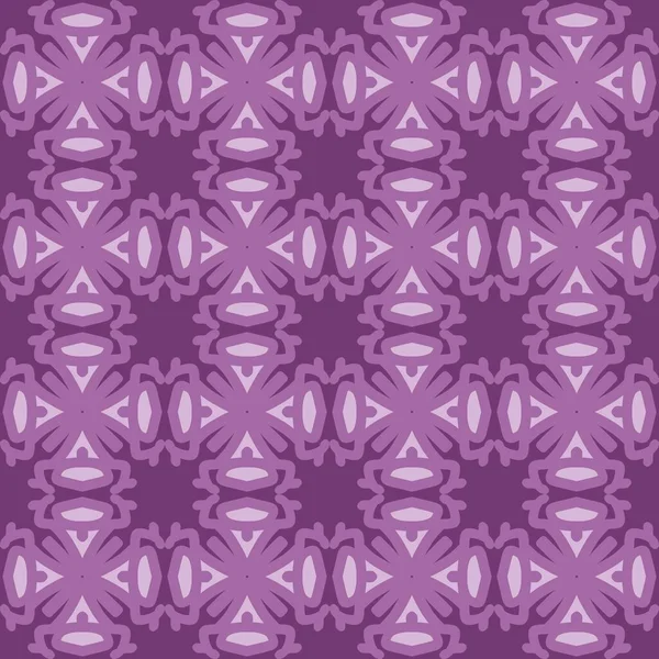 Roxo Magenta Violeta Lavanda Mandala Arte Sem Costura Padrão Floral — Vetor de Stock