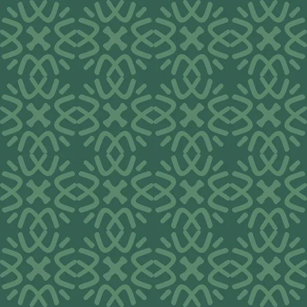 Grön Oliv Mandala Konst Sömlös Mönster Blommig Kreativ Design Bakgrund — Stock vektor
