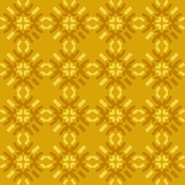 Jaune Soleil Mandala Art Sans Couture Motif Floral Créatif Fond — Image vectorielle