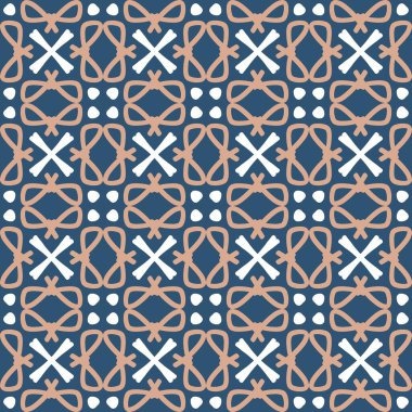 Mavi pembe mandala sanat kusursuz desenli çiçek desenli yaratıcı tasarım arka plan illüstrasyonu