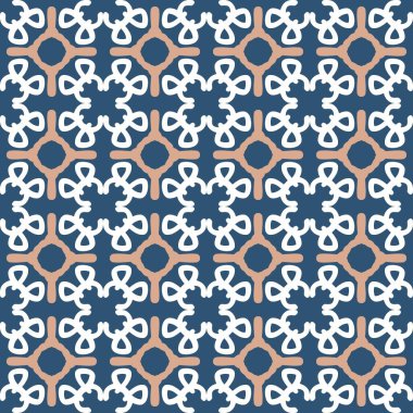 Mavi pembe mandala sanat kusursuz desenli çiçek desenli yaratıcı tasarım arka plan illüstrasyonu