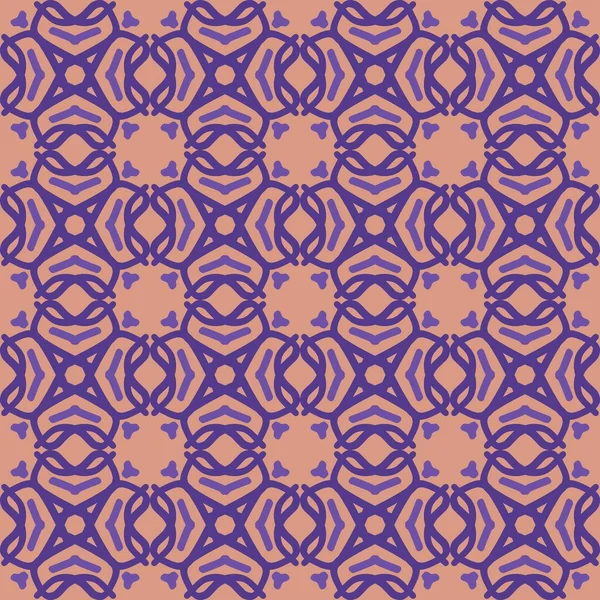 Фиолетовый Розовый Пастель Искусства Мандала Бесшовный Шаблон Цветочный Творческий Дизайн — стоковый вектор