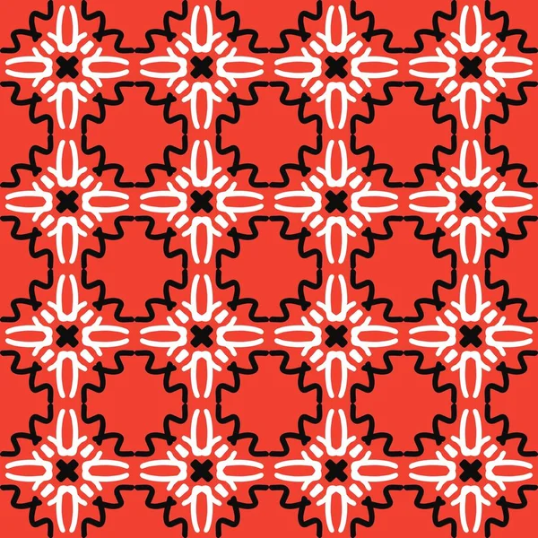 Siyah kırmızı mandala sanatı kusursuz desenli çiçek desenli yaratıcı tasarım arka plan çizimi