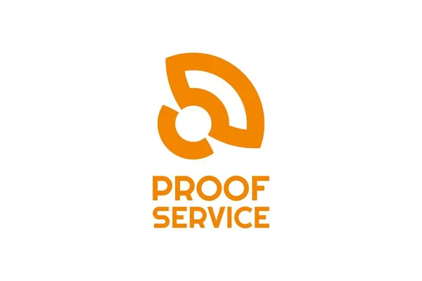 Preuve Service Orange Abstrait Logo Conception Illustration — Image vectorielle