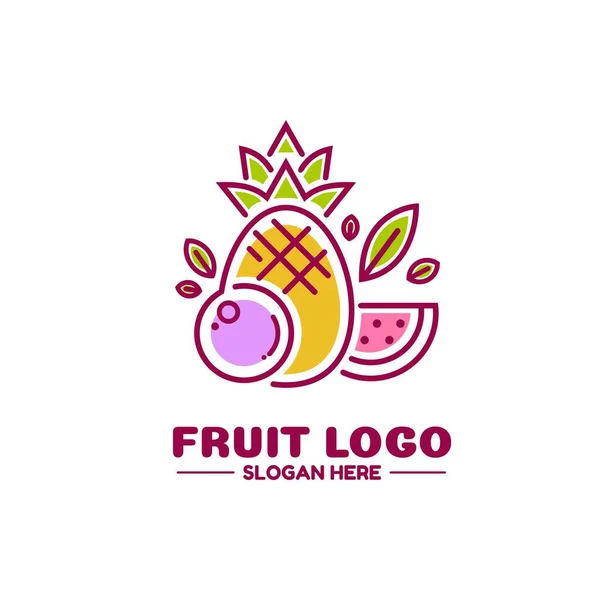 Illustration Vectorielle Conception Concept Simple Logo Jus Fruit — Image vectorielle