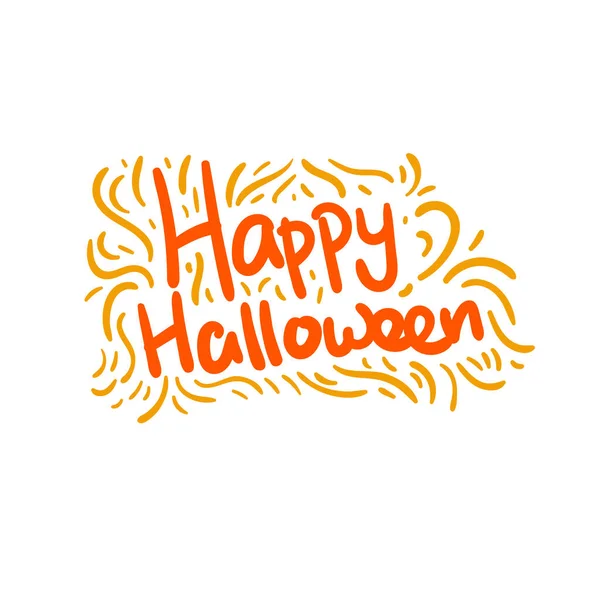 Happy Halloween Holiday Quote Text Typography Design Graphic Vector Illustration — Stock Vector