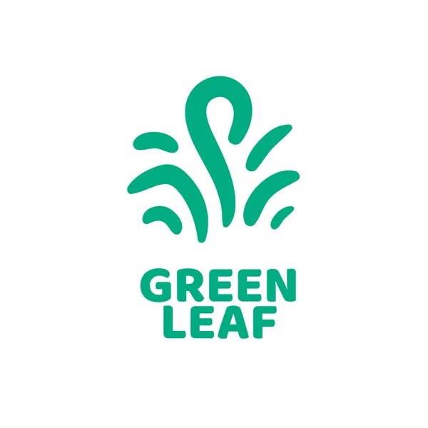 Green Leaf Nature Logo Concept Design Illustration — Stock Vector