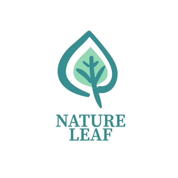 Grünes Blatt Natur Logo Konzept Design Illustration — Stockvektor