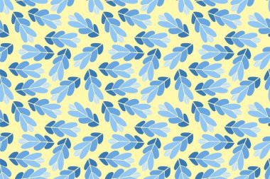 Taze mavi yeşillik yaprakları. Kusursuz desenli karalama. Duvar kağıdı çizimi çizimi.