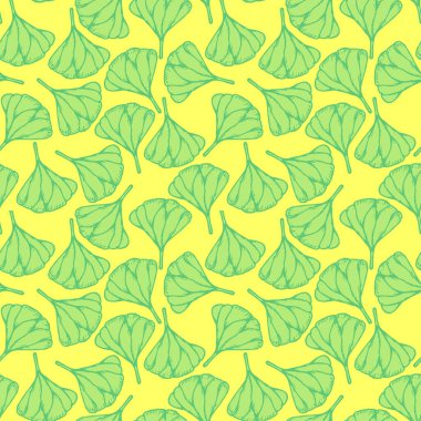 Tropikal yeşil eğreltiotu. Kusursuz desenli karalama. Modern duvar kağıdı çizimi.