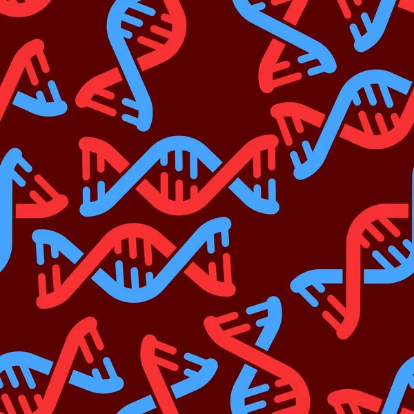 Vecteur Illustration Double Hélice Structure Science Génétique Répéter Sans Couture — Image vectorielle