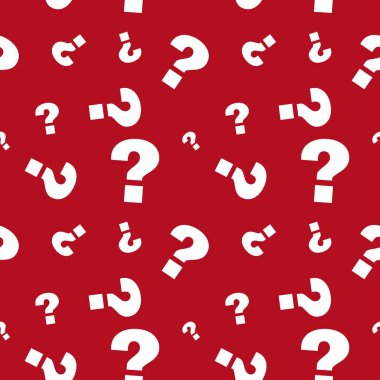 red ask question repeat seamless pattern doodle cartoon style wallpaper vector illustration
