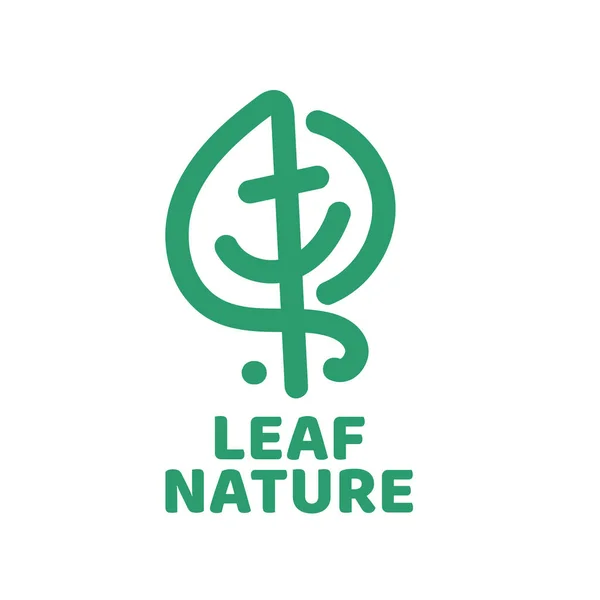 Grünes Blatt Natur Logo Konzept Design Illustration — Stockvektor