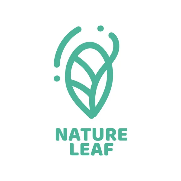 Grünes Blatt Natur Logo Konzept Design Illustration — Stockvektor