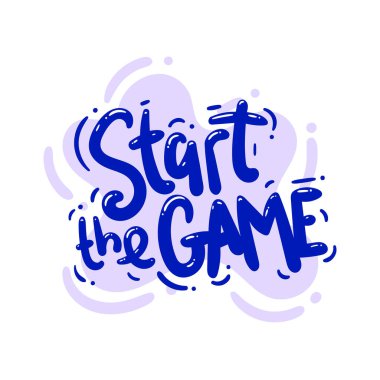 Metin tipografi tasarımı grafik illüstrasyonunu başlat