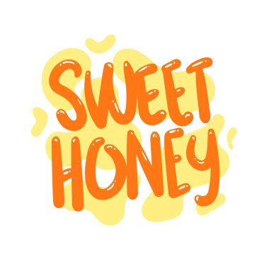 tatlı bal alıntı metin tipografi tasarım grafik vektör illüstrasyonu