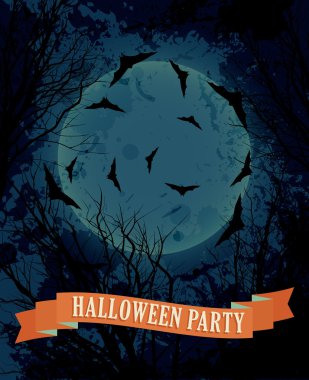 Halloween gece arka plan illüstrasyon
