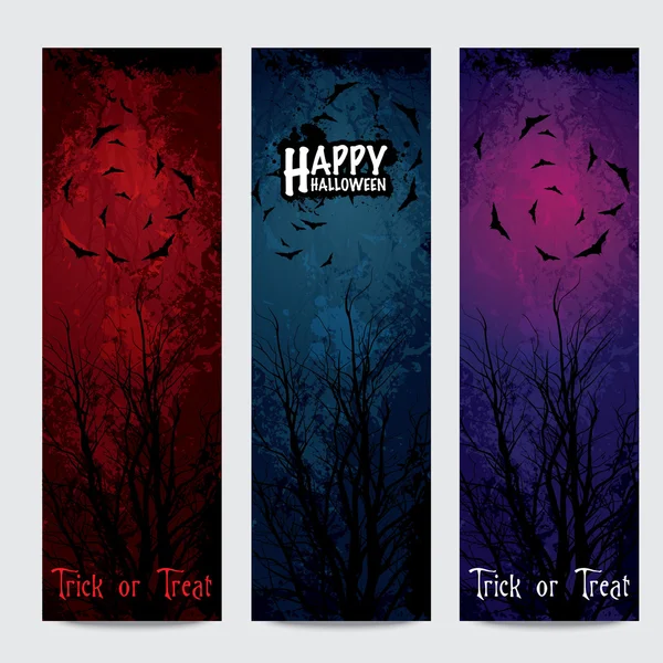 Halloween vertical banners set with text — Stock Vector