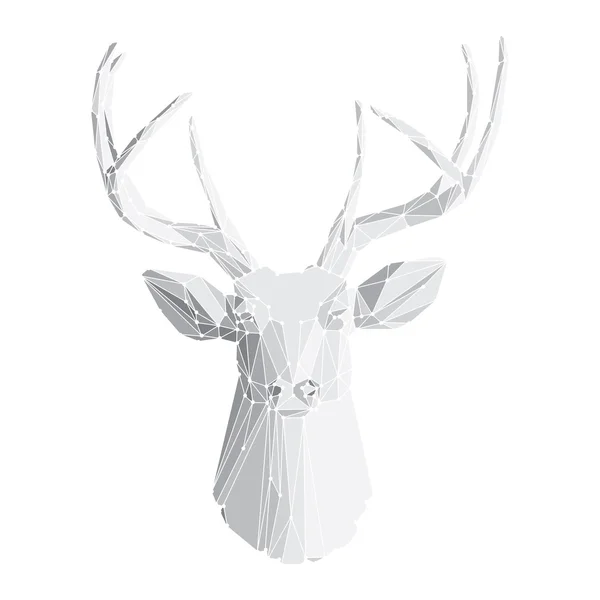 Deer head on white background 2 — Stock Vector