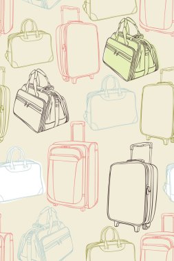 vektör arka plan alışveriş çantası ile. Vektör çizim. Seamless modeli.