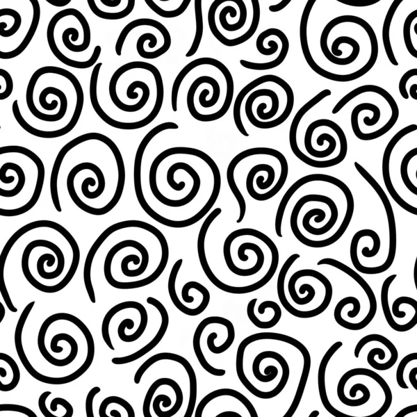 シームレスな黒と白の旋回パターン テンプレート ファブリック テキスタイル パッケージのデザイン ゼンタングル アートデザイン — ストック写真