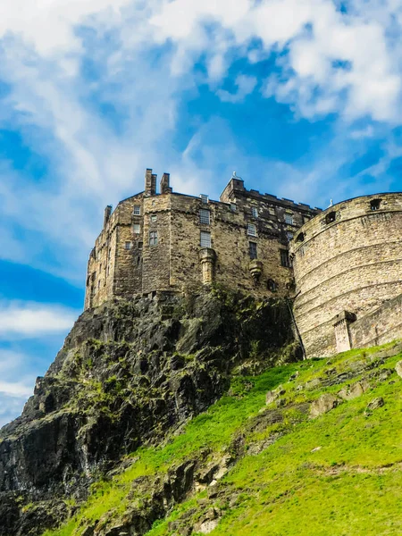Castillo Edimburgo Verano Baja Perspectiva Durante Las Celebraciones Anuales — Foto de Stock