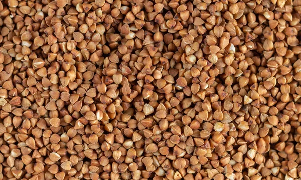 Organic Uncooked Buckwheat Grain Pattern Background — Fotografia de Stock