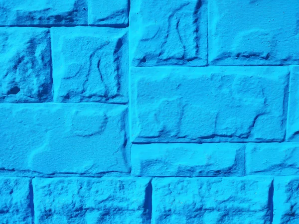Kék Tégla Fal Texturált Háttér Közelkép — Stock Fotó