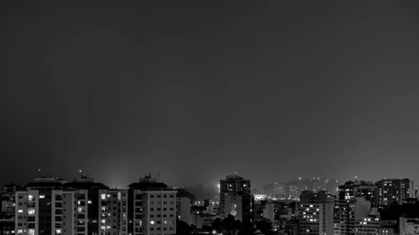 Зображення Приходу Сильної Літньої Бурі Блискавками Дощем Подія Місті Пізно — стокове фото