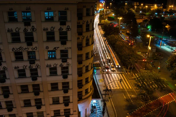Nocny Krajobraz Mieście Niteroi Region Metropolitalny Stanu Rio Janeiro Brazylia — Zdjęcie stockowe