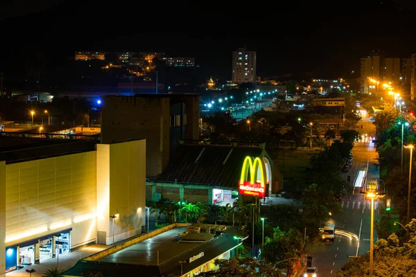 Nocny Krajobraz Mieście Niteroi Region Metropolitalny Stanu Rio Janeiro Brazylia — Zdjęcie stockowe