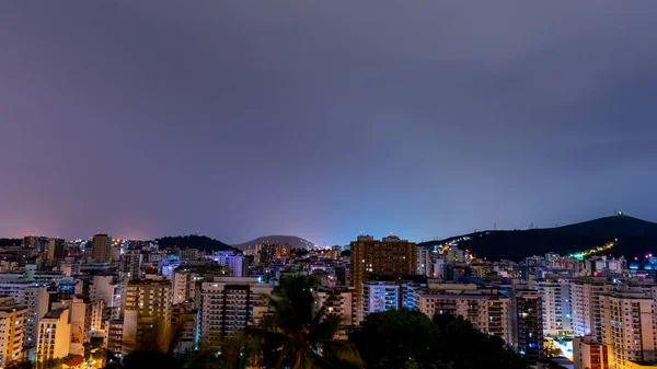 Rio Janeiro Brezilya Nın Başkenti Niteroi Gece Manzarası — Stok fotoğraf