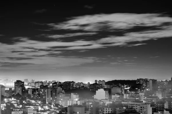 Éjszakai Táj Niteroi Városában Rio Janeiro Állam Nagyvárosi Régiójában Brazíliában — Stock Fotó