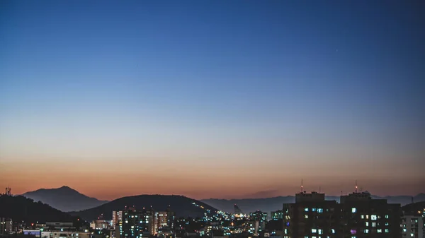 Paesaggio Notturno Nella Città Niteroi Regione Metropolitana Dello Stato Rio — Foto Stock