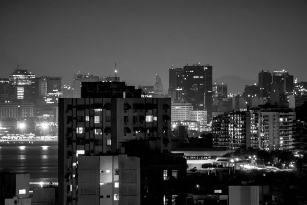 Night Landscape City Niteroi Metropolitan Region State Rio Janeiro Brazil — Stock Photo, Image