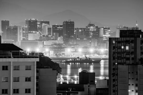 Paesaggio Notturno Nella Città Niteroi Regione Metropolitana Dello Stato Rio — Foto Stock