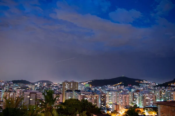 Paesaggio Notturno Nella Città Niteroi Regione Metropolitana Dello Stato Rio — Foto Stock