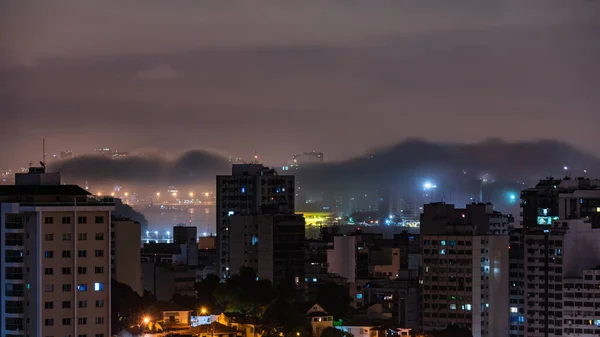 Noční Krajina Městě Niteroi Metropolitní Oblast Státu Rio Janeiro Brazílie — Stock fotografie