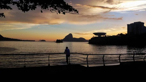 Městská Denní Krajina Venku Každodenního Života Obyvatel Města Niteroi Rio — Stock fotografie