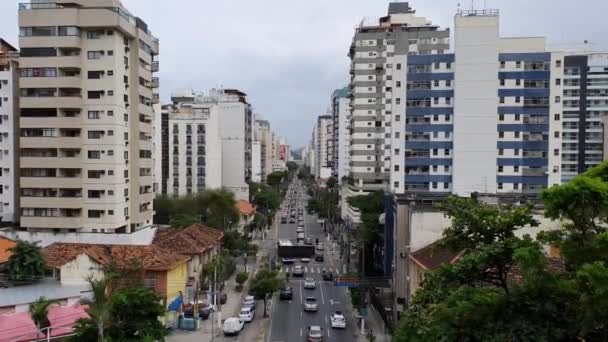 Niteroi Rio Janeiro Brasil Circa 2020 Vehicle Traffic Busy Avenue — Stock Video