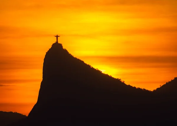 Rio Janeiro Brazílie 2021 Široký Záběr Crista Redentora Krista Vykupitele — Stock fotografie