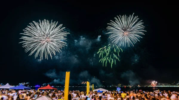 Niteroi Rio Janeiro Brazil January 2020 Noční Záběry Novoroční Rveillon — Stock fotografie