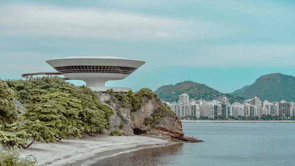 Niteroi Rio Janeiro Brasile Circa 2021 Museo Arte Contemporanea Niteroi — Foto Stock