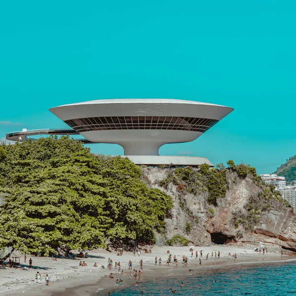 Niteroi Rio Janeiro Brasile Circa 2021 Museo Arte Contemporanea Niteroi — Foto Stock